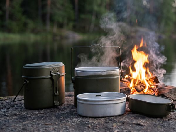 Mobile A+ Version: Kochgeschirr am Lagerfeuer